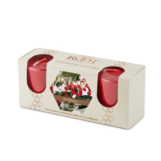 Root Candles Scented 20 Hour Beeswax Blend Votive Candles Gift Box in Hollyberry | Michaels®